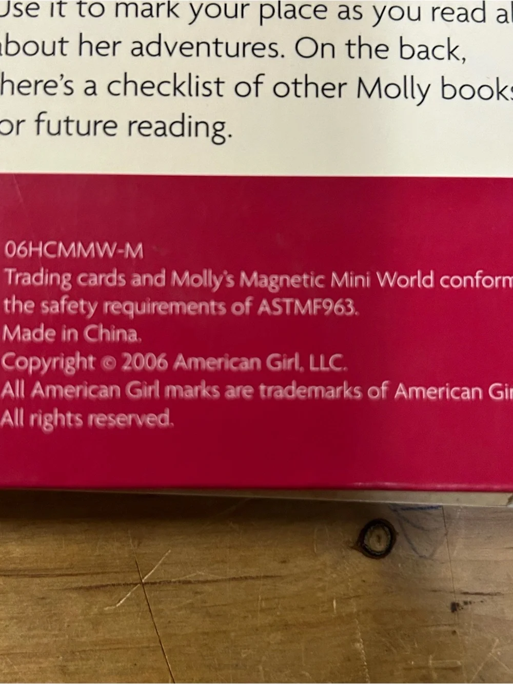 AMERICAN GIRL Molly and Emily Books and Magnetic Mini World Activity Set 2006